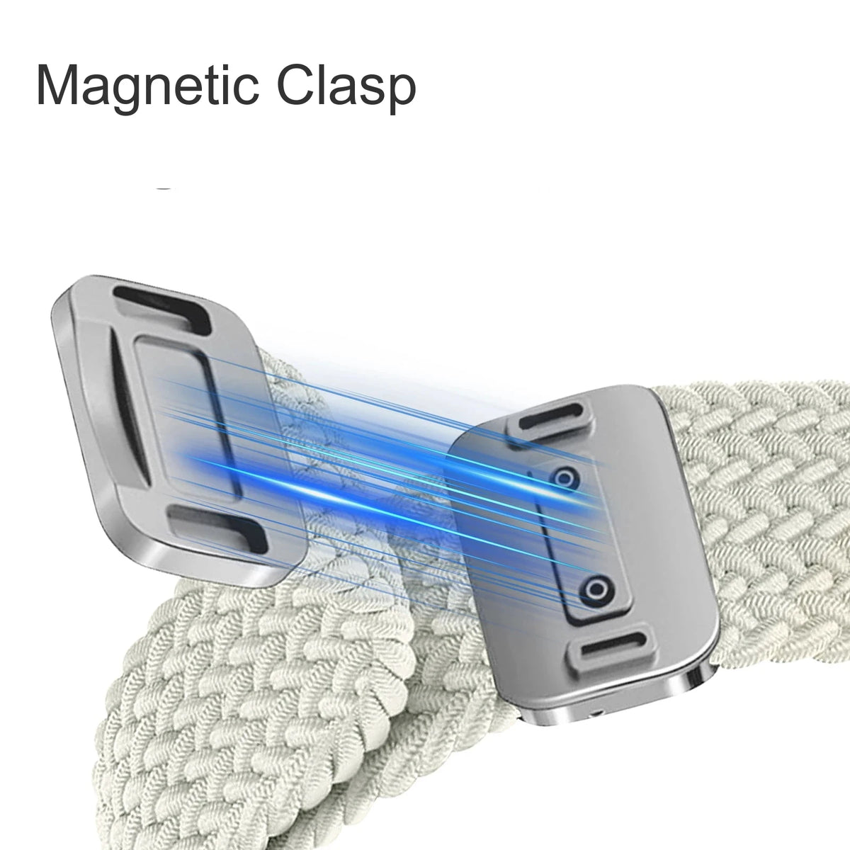 Fitbit Charge 5 and 6 Braided Nylon Band with Magnetic Clasp — design detail