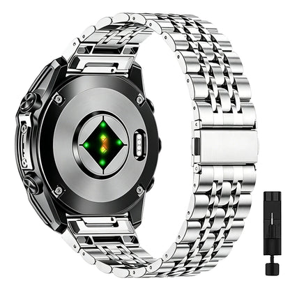 Silver Garmin QuickFit 22/26mm Stainless Steel Five-Link Band