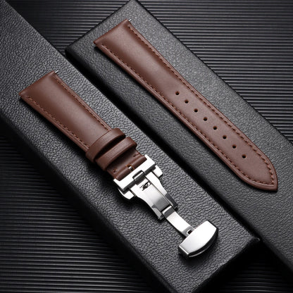 Garmin Leather Butterfly Clasp Band in Light Brown