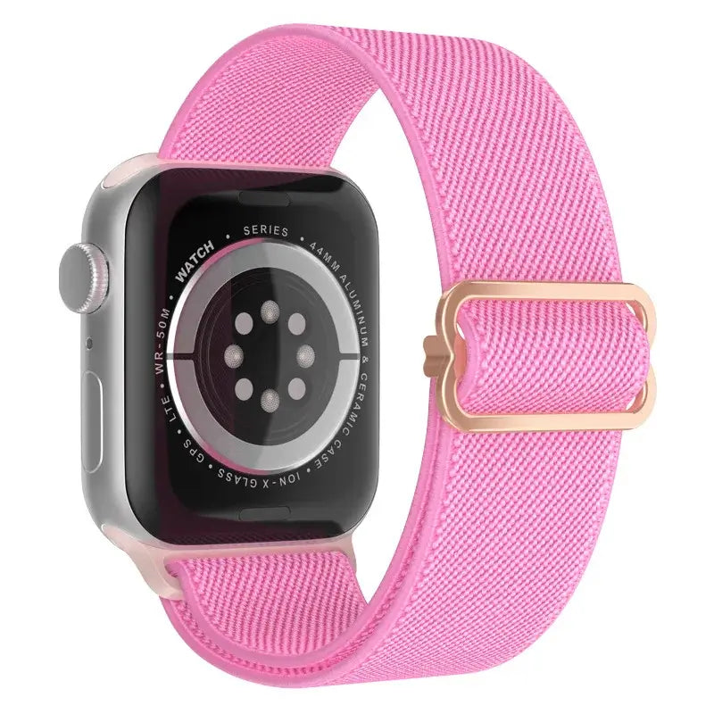 Hot Pink adjustable stretch nylon Apple Watch band