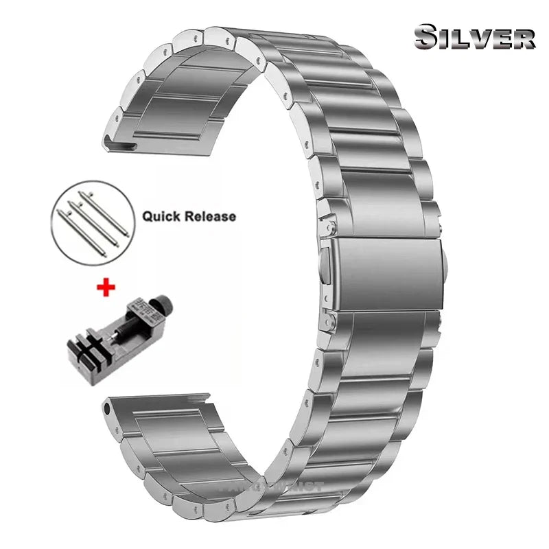 Garmin Titanium Link Bracelet in Silver