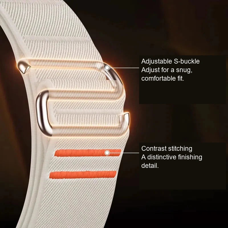 Garmin QuickFit 22/26mm Woven Nylon Band with S-Buckle — design detail
