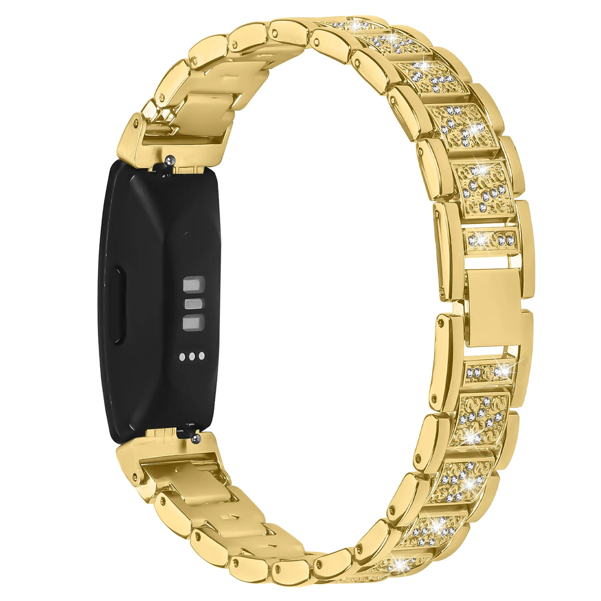 Gold Fitbit Inspire 2, Inspire HR and Ace 3 Sparkling Panel Link Band