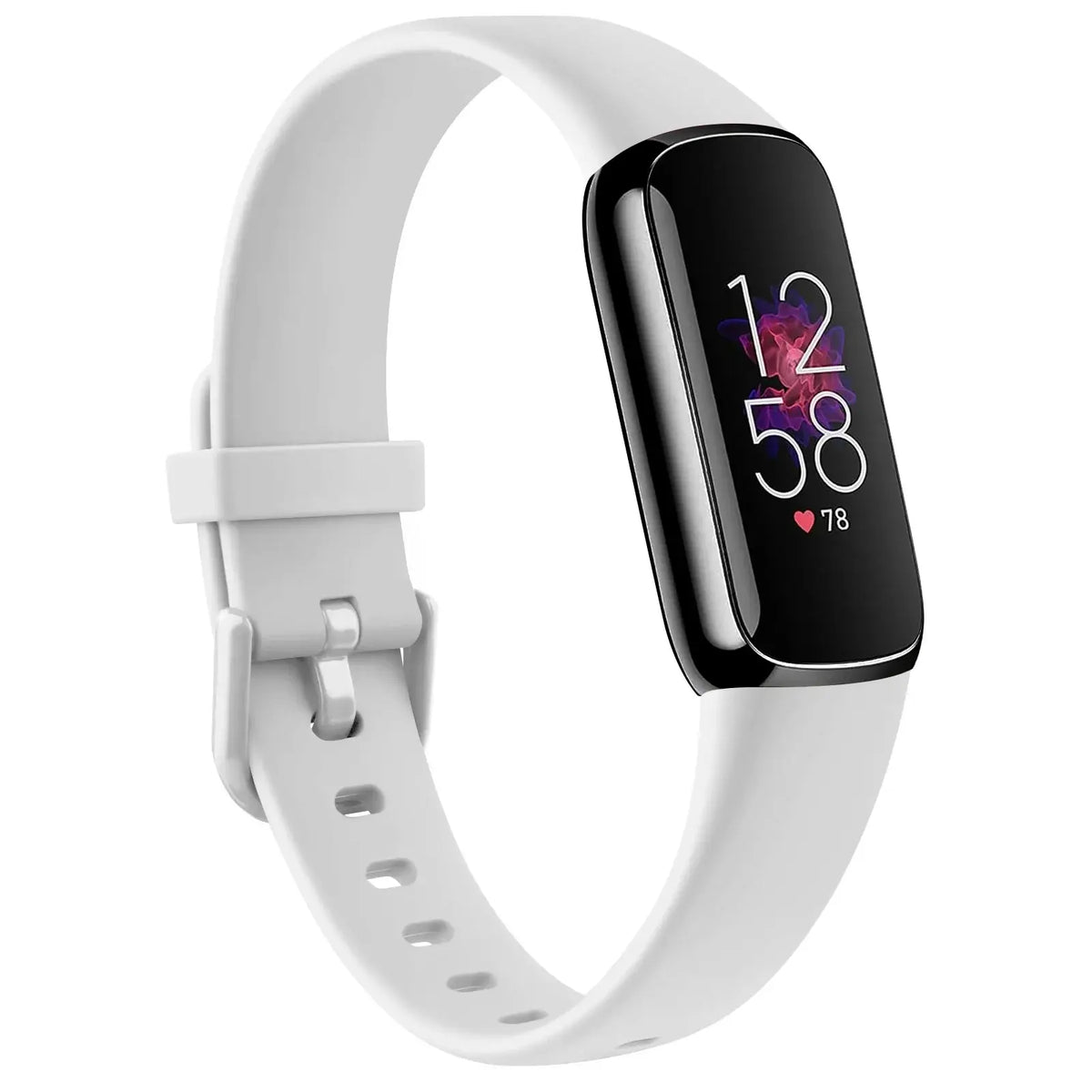 Fitbit Luxe Silicone Band with Solid & Glitter Finishes - White