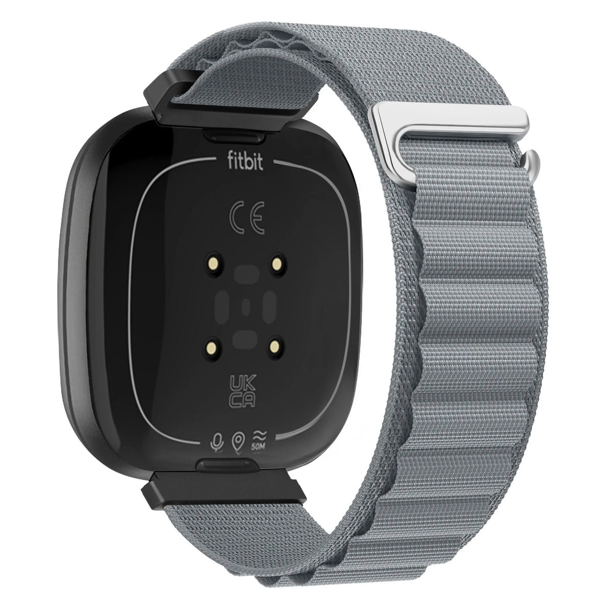 Light Gray Fitbit Versa 4, Versa 3, Sense 2 and Sense Alpine Loop Nylon Band