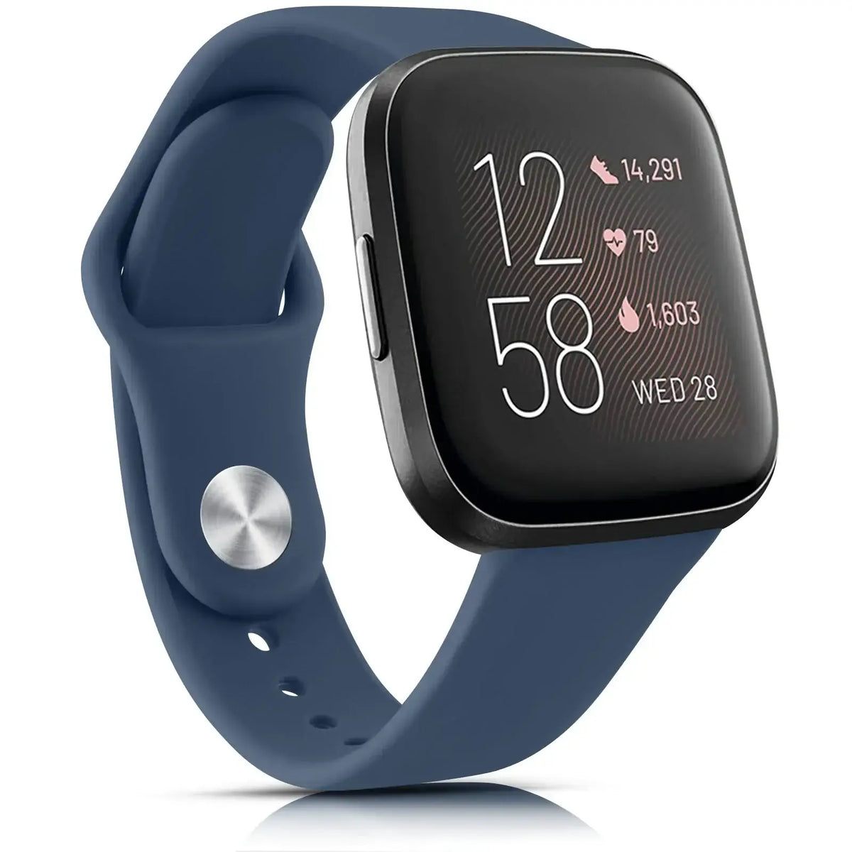 Fitbit Versa & Sense Silicone Pin-and-Tuck Band - Deep Blue