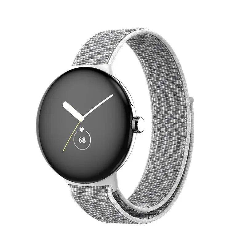 Fabric Google Pixel Watch Loop - Hook-and-Loop Strap in Gray