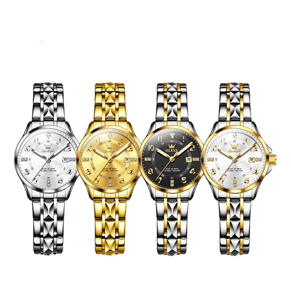 Women's 30mm Sculpted Bracelet Quartz Date Watch — Bracelet and dial color assortment