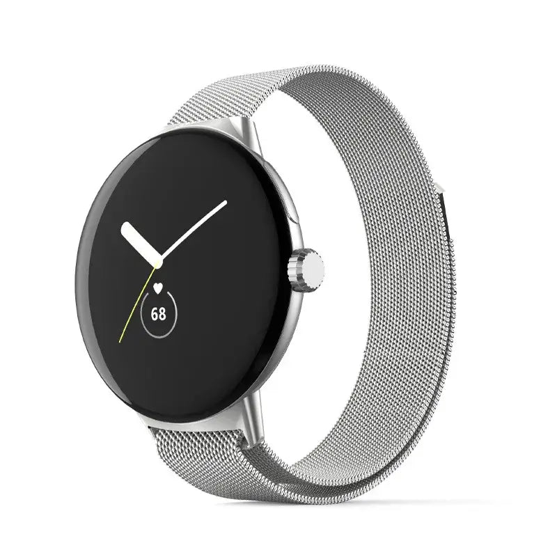 Milanese Mesh Google Pixel Watch Band - Magnetic Loop in Silver