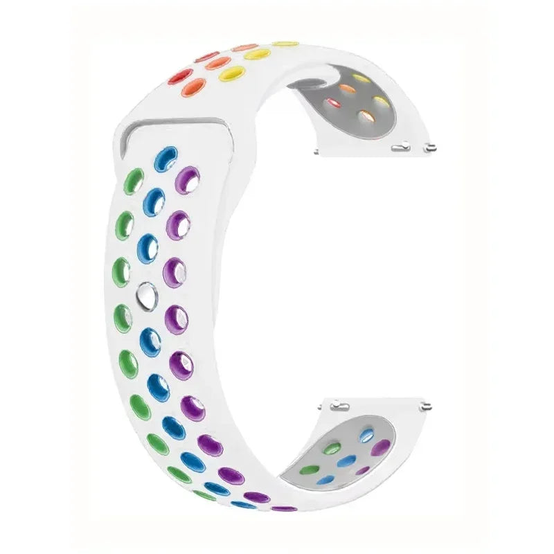 OnePlus Smartwatch Silicone Watch Band - Flexible & Durable Strap with colorful holes for ventilation.