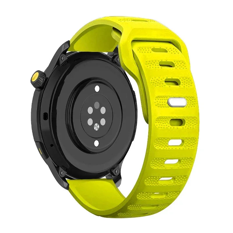 Textured Pin-and-Tuck Silicone Band for Motorola Moto — Neon Yellow Green