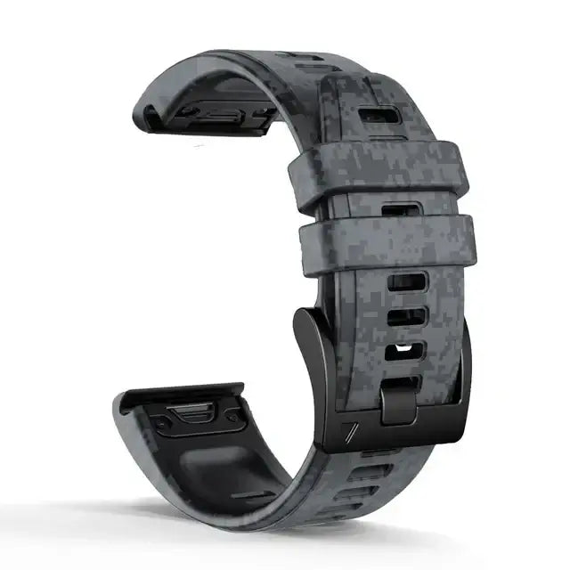 Garmin QuickFit Silicone Band - Camo and Two-Tone in Gray Digital Camo