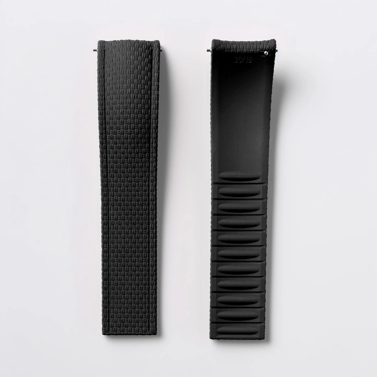 Garmin Curved-End FKM Rubber Band in Black, strap only