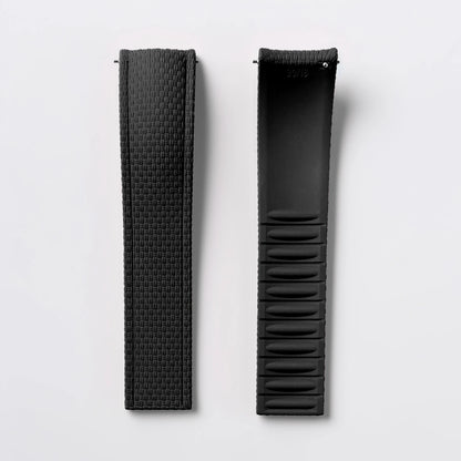 Garmin Curved-End FKM Rubber Band in Black, strap only