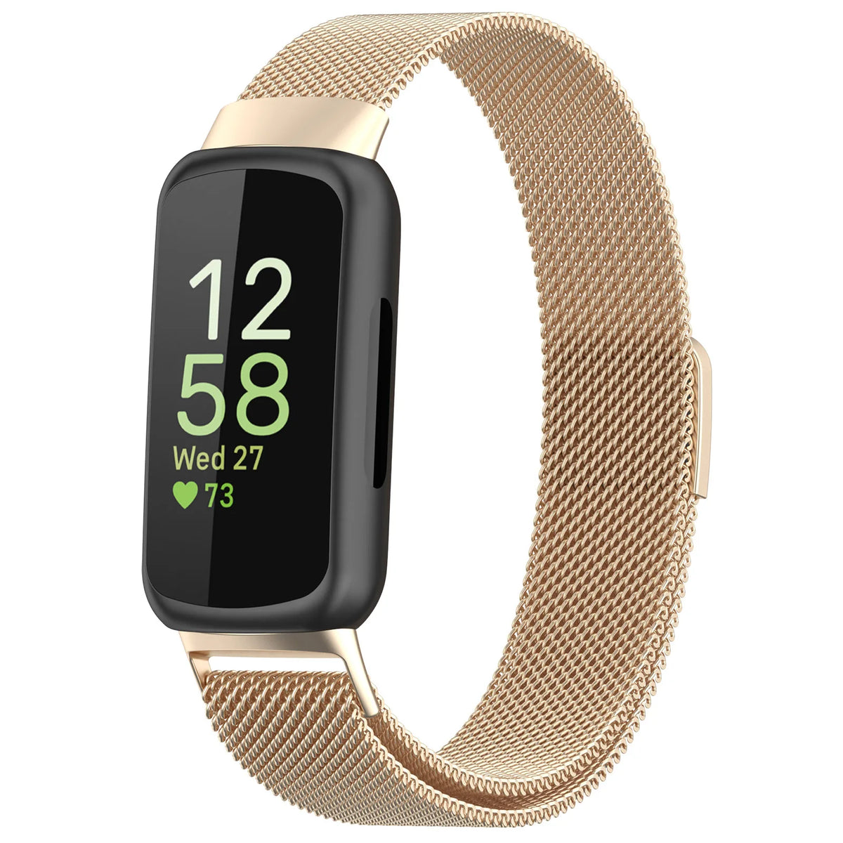 Fitbit Inspire 3 Magnetic Milanese Mesh Band — design detail