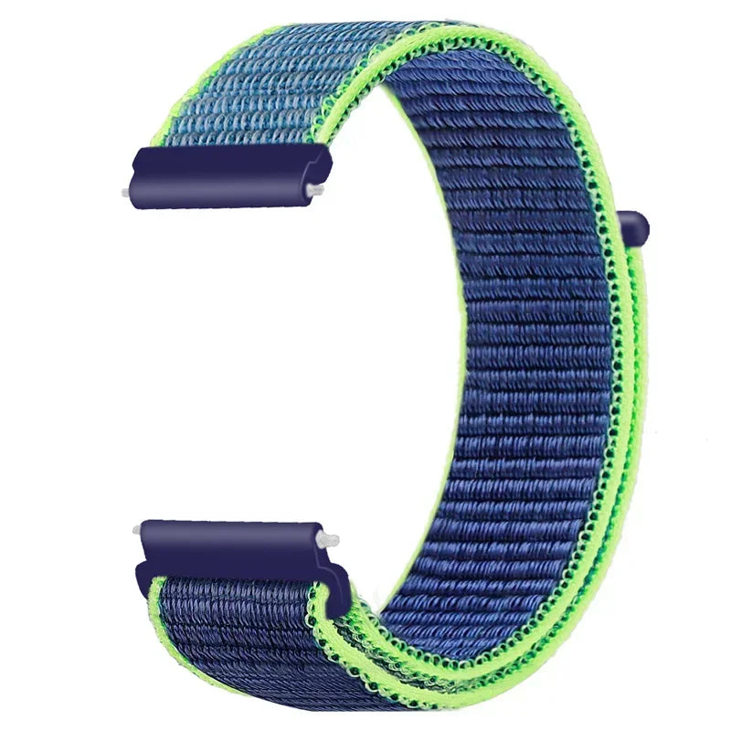 COROS Adjustable Nylon Loop Watch Band in Colors & Camo - Blue / Lime
