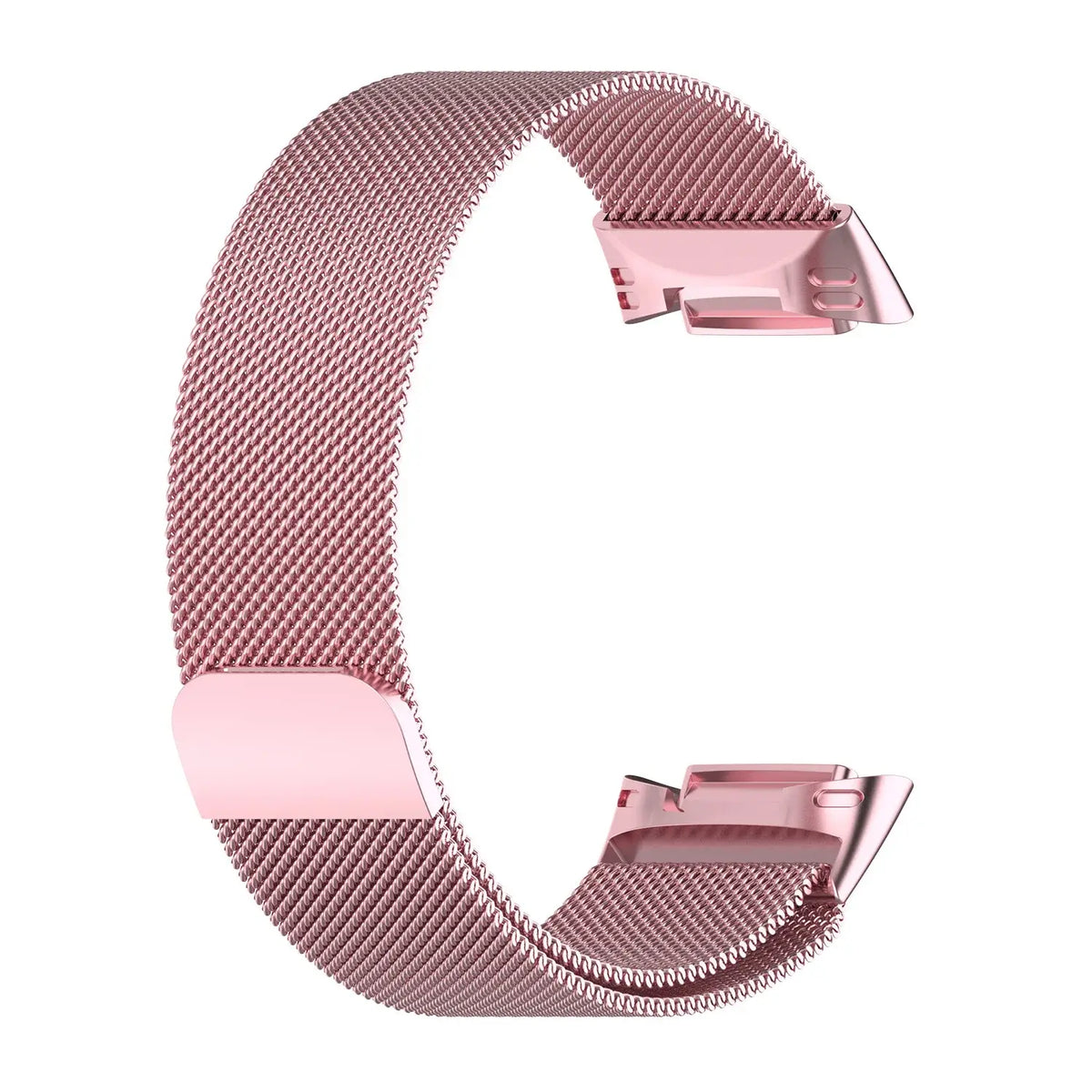 Fitbit Charge 5 & 6 Magnetic Milanese Mesh Band in Pink