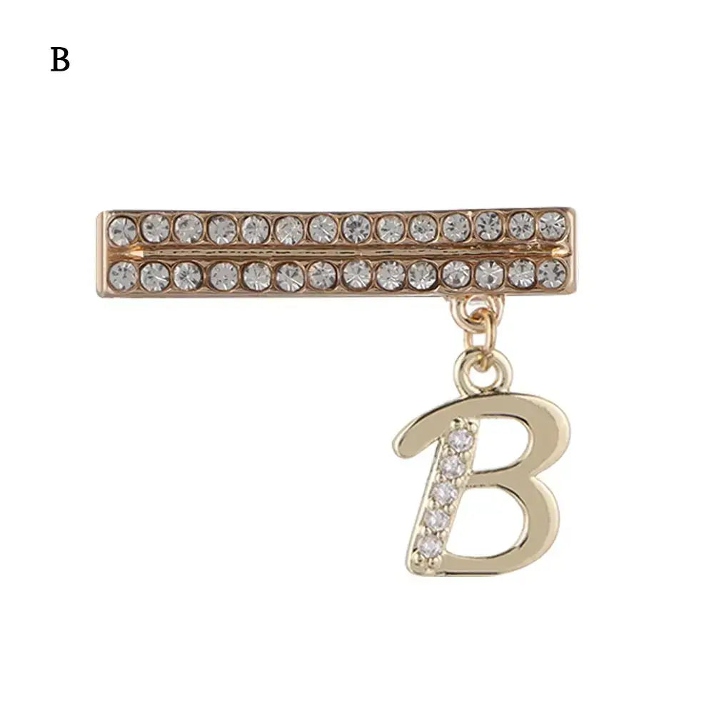 Decorative gold letter "B" charm for Apple Watch band with sparkling rhinestones, adding elegance and style.