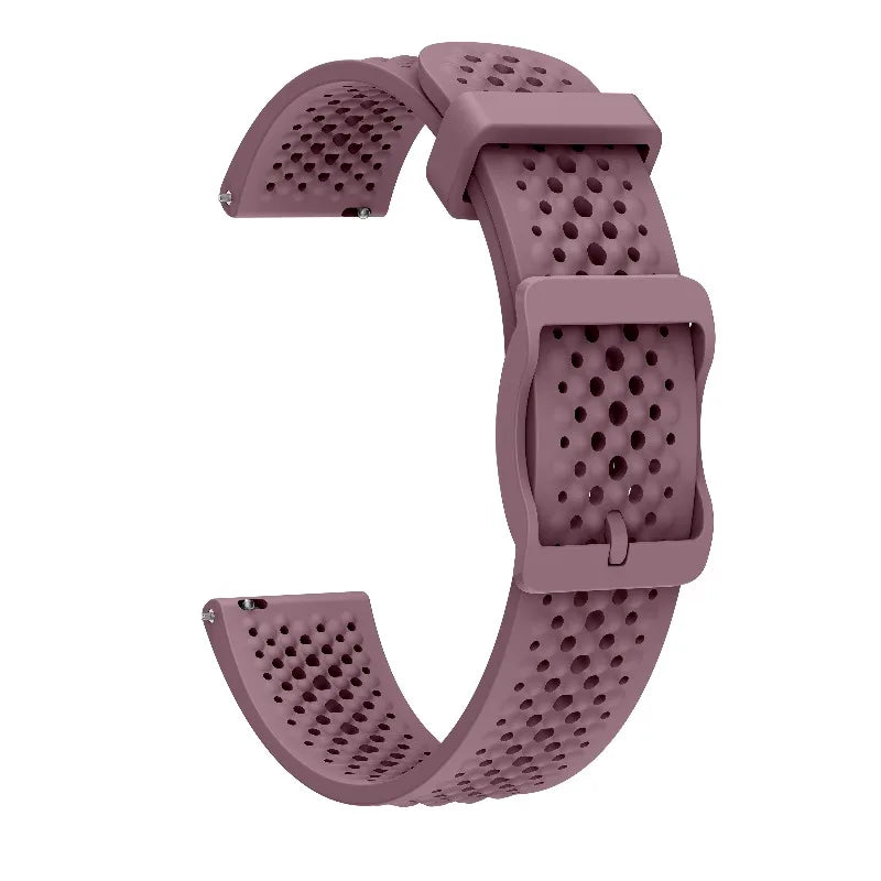 Garmin Lily 2 Perforated Silicone Band in Smoky Purple