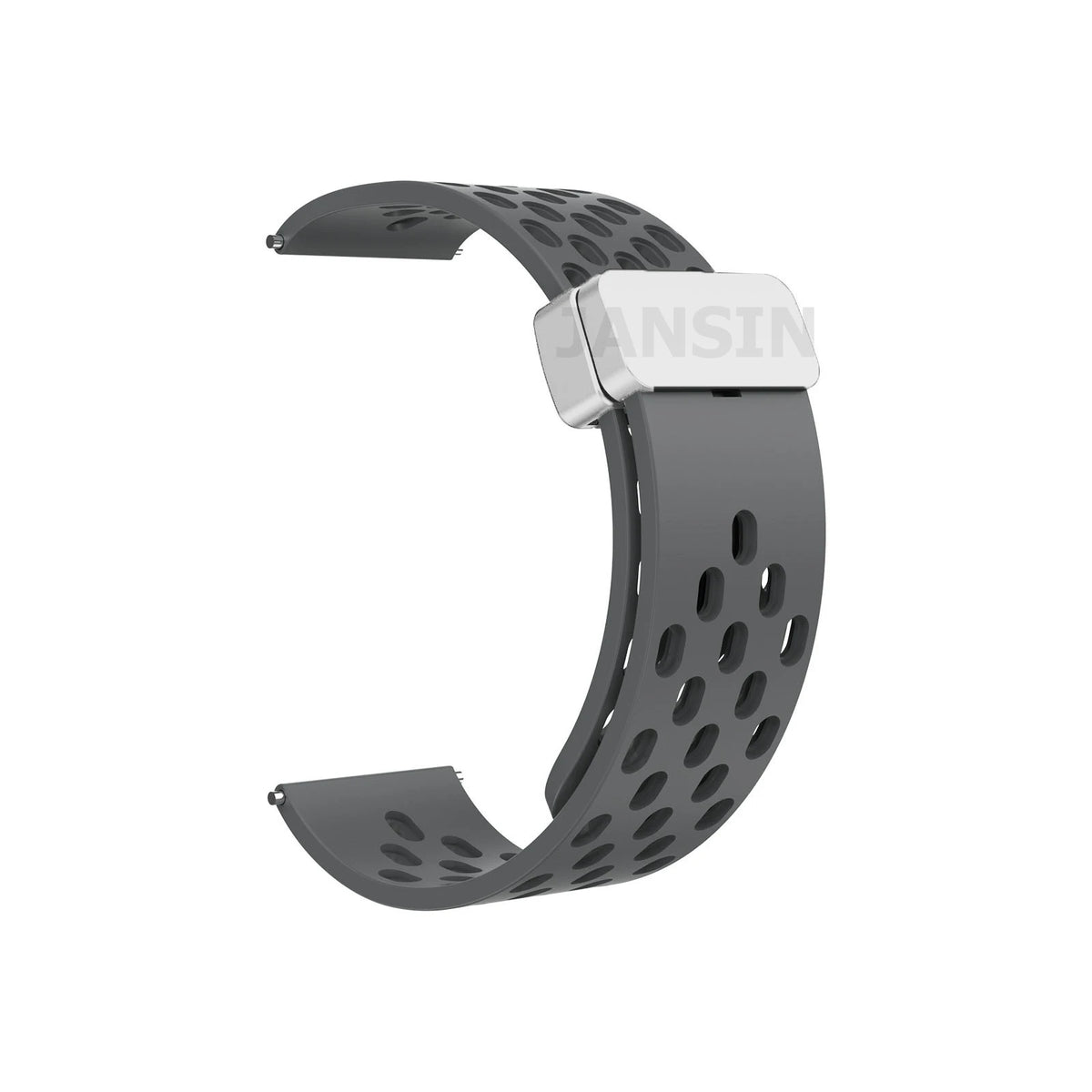 Motorola Moto Perforated Silicone Band with Magnetic Clasp — Dark Gray / Silver Clasp