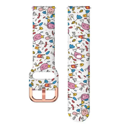 Garmin Printed Silicone Band in Doodle Birds