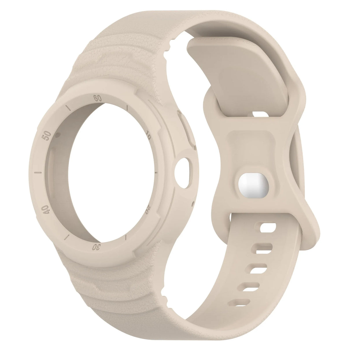 Ivory Google Pixel Watch 3, 2 and 1 41mm Silicone Band with Built-In Case