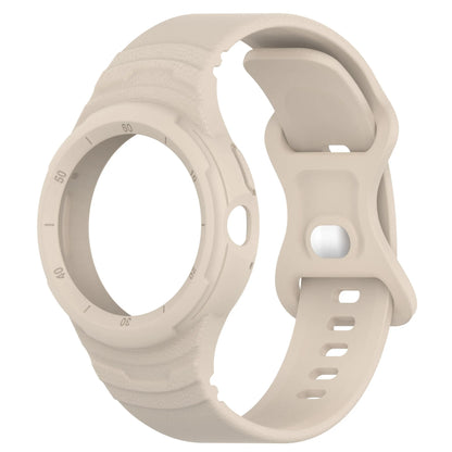 Ivory Google Pixel Watch 3, 2 and 1 41mm Silicone Band with Built-In Case