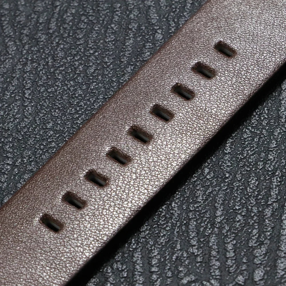 Garmin QuickFit Minimal Leather Band leather adjustment holes detail
