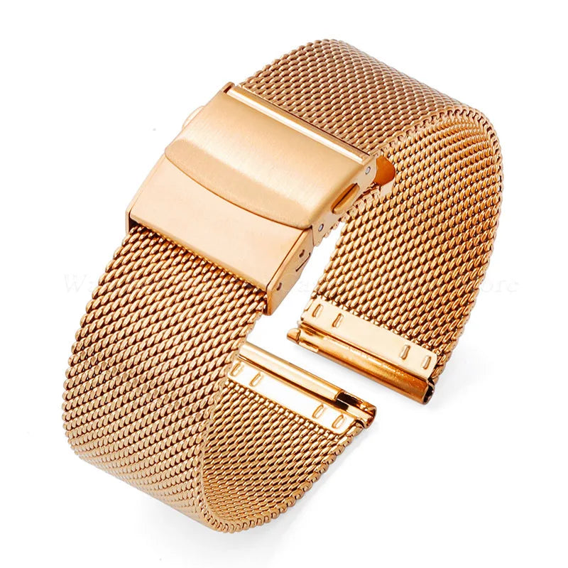 Garmin Thin Milanese Mesh Band in Rose Gold