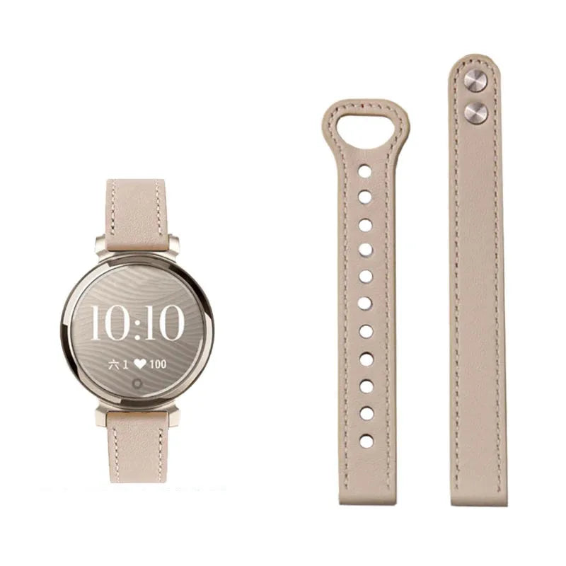 Garmin Lily 2 Slim Leather Band in Beige