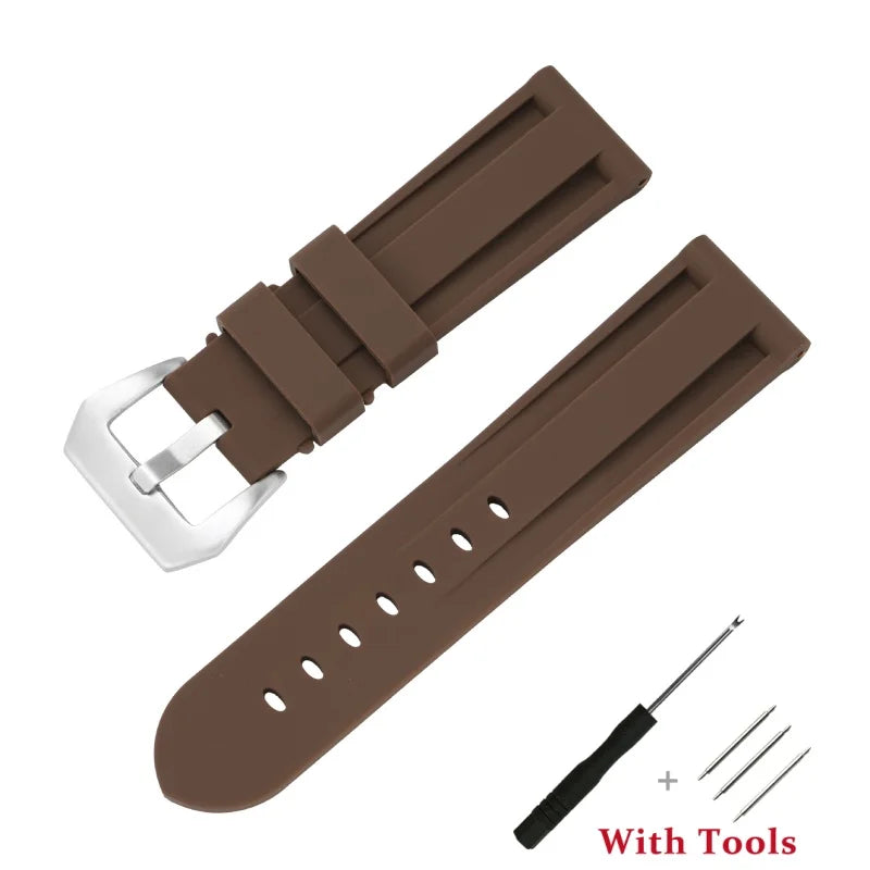 Motorola Moto Silicone Buckle Band in Solid and Camo Colors — Brown