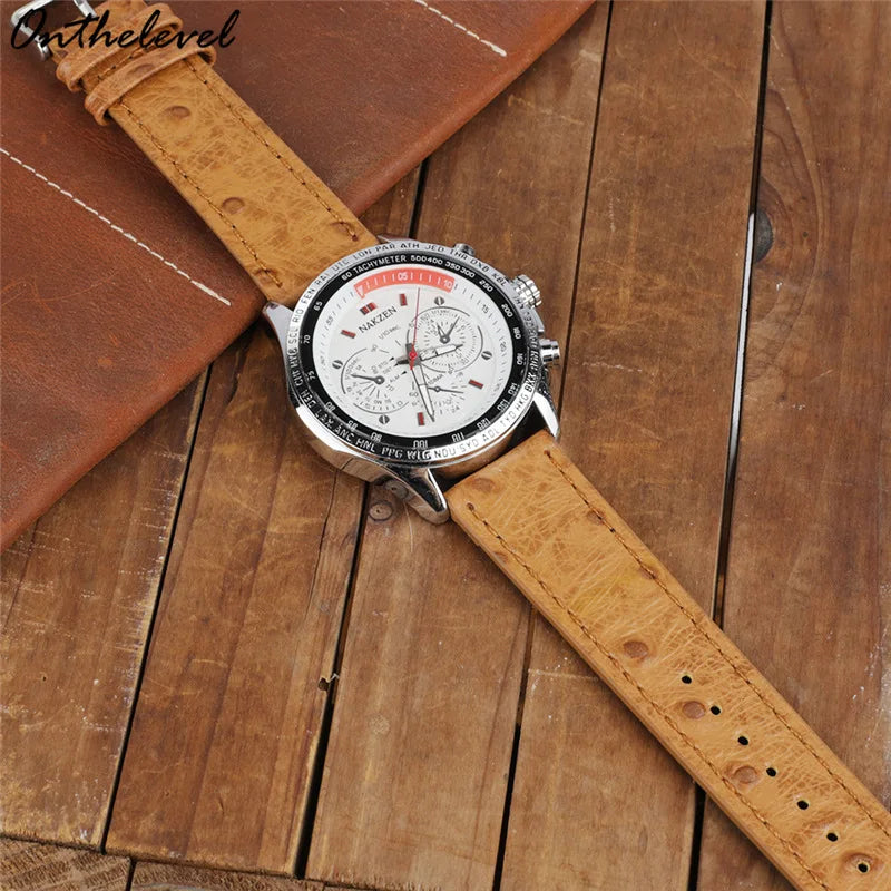 Garmin Ostrich-Pattern Leather Band in orange on a watch