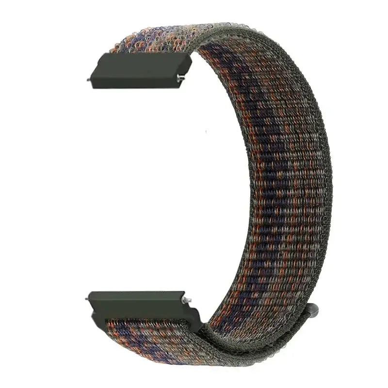 Amazfit Adjustable Nylon Sport Loop Band — Olive / Multicolor Mix
