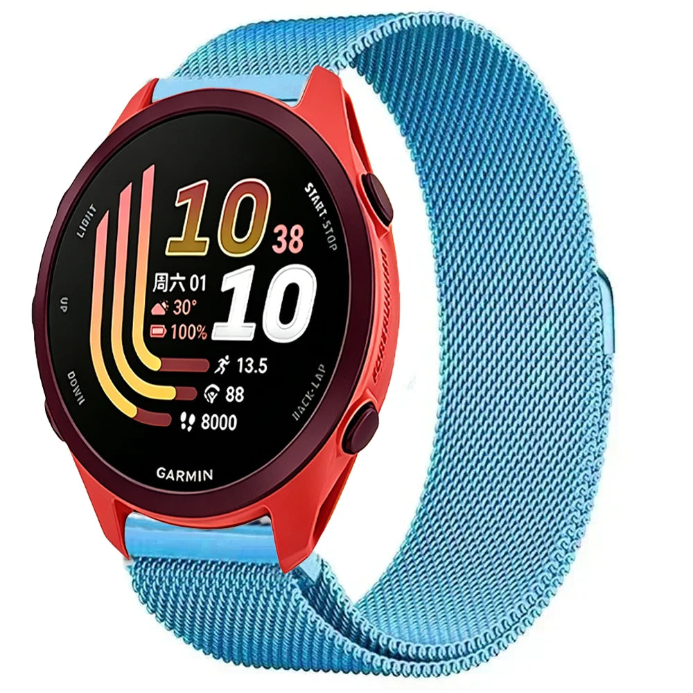 Gem Green Garmin 20/22mm Quick Release Magnetic Milanese Band