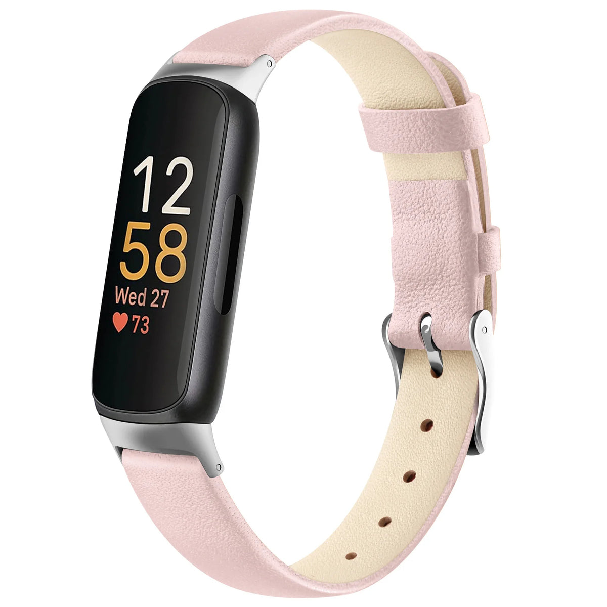 Pink Fitbit Inspire 3, Inspire 2 and Ace 3 Leather Band, Floral and Solid