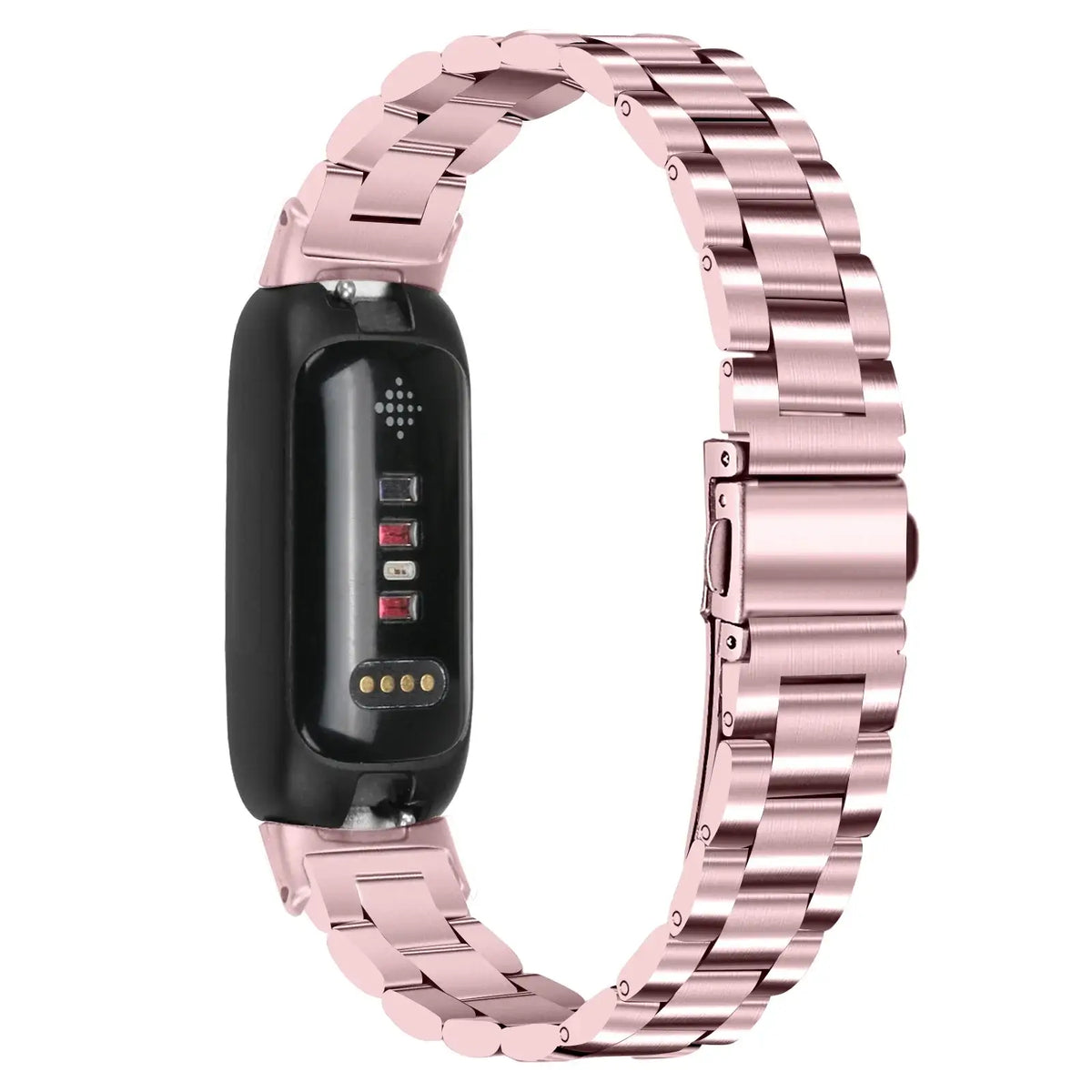 Fitbit Inspire 3 Stainless Steel Three-Link Band - Rose Pink