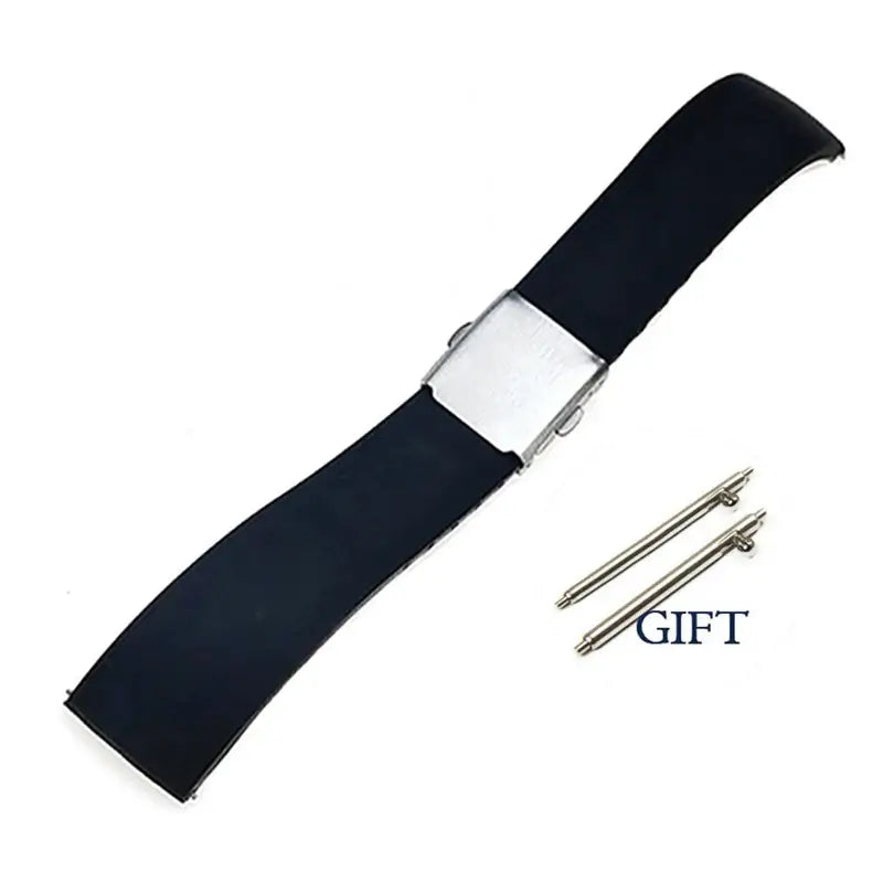 TicWatch Trim-to-Fit Silicone Clasp Band - Black