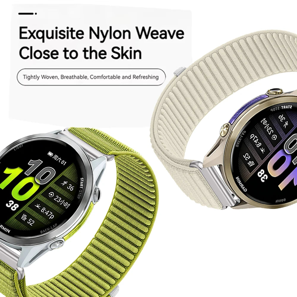 Polar Ribbed Nylon Sport Loop Watch Band — Nylon weave and color selection