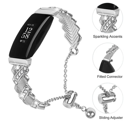 Fitbit Inspire 2, Inspire HR and Ace 3 Sparkling Chain Bracelet Band — product detail