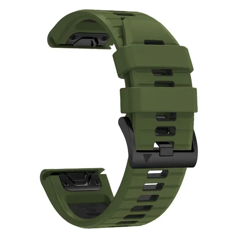 Garmin QuickFit Two-Tone Silicone Sport Band in Army Green / Black