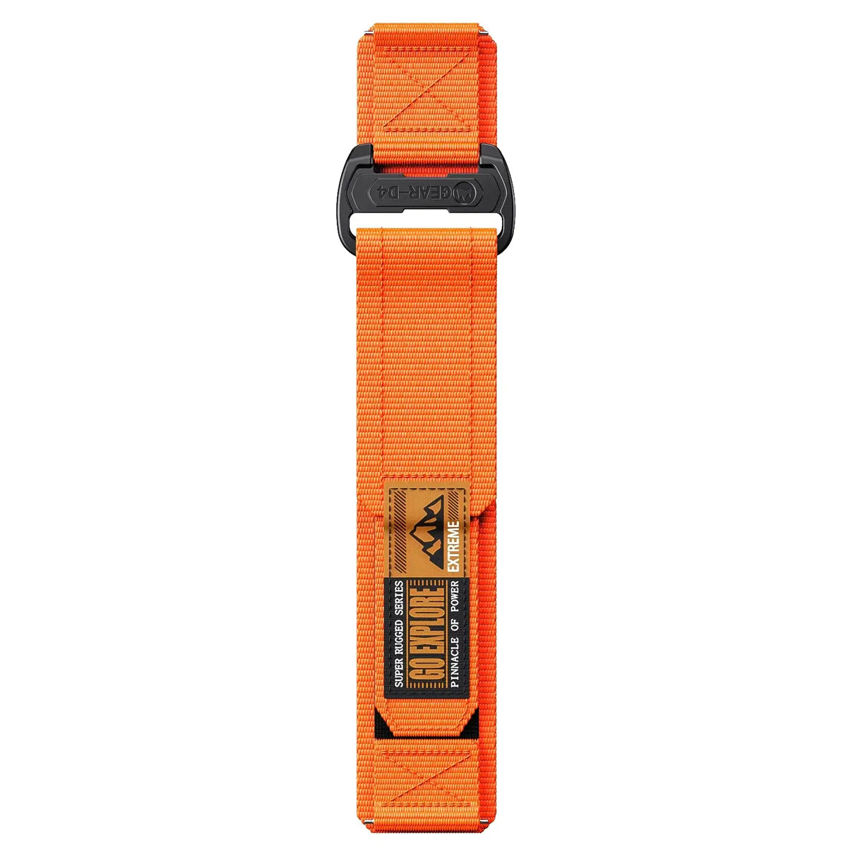 Amazfit Nylon Sport Loop Watch Band with Woven Patch - Orange woven patch strap