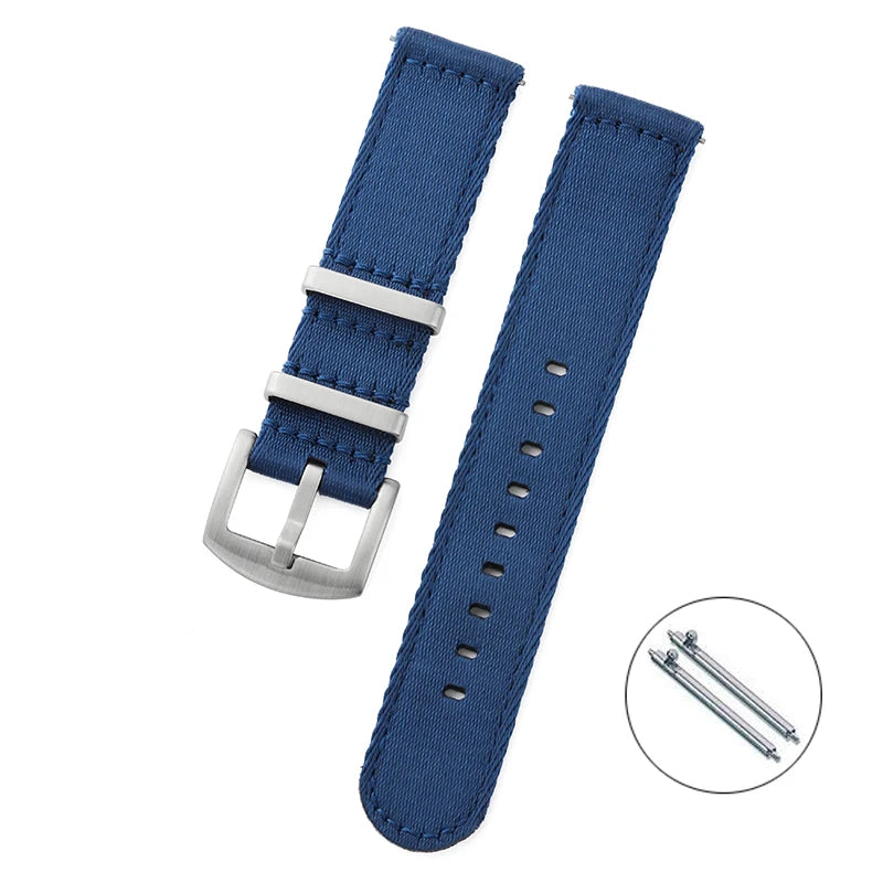 COROS Nylon Band with Rectangular Metal Keepers – Navy Blue