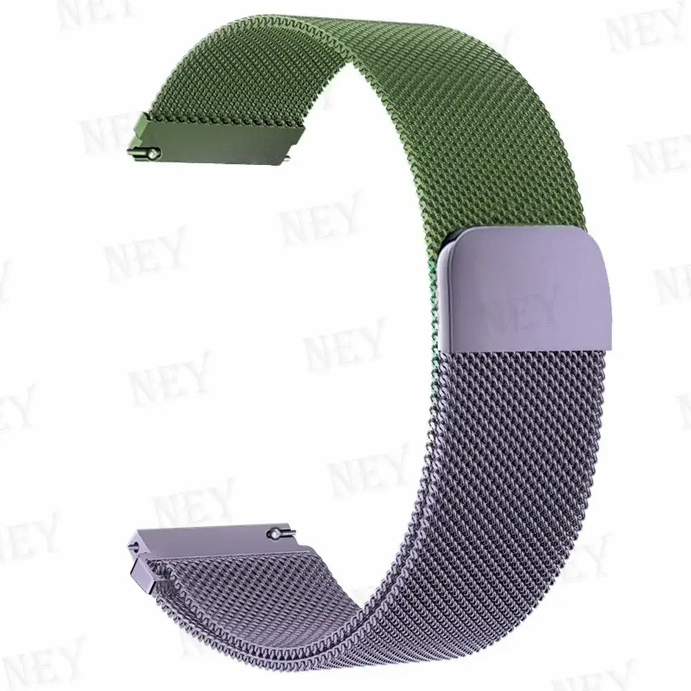 Amazfit Stainless Steel Milanese Mesh Band — Green / Lavender