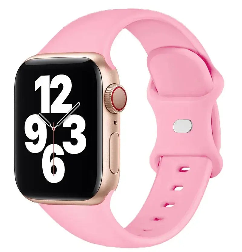 Bubblegum Pink classic silicone Apple Watch sport band
