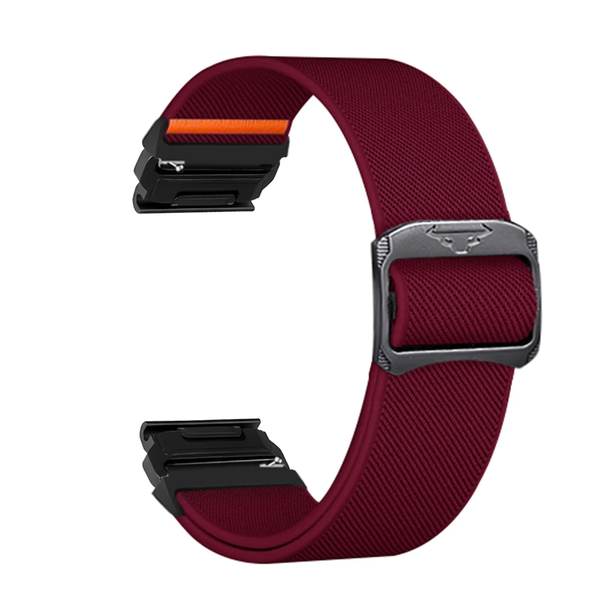 Garmin QuickFit Nylon Band - Clasp and Slider Styles burgundy nylon slider-loop strap