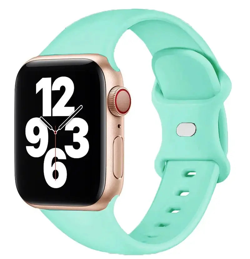 Mint Green classic silicone Apple Watch sport band