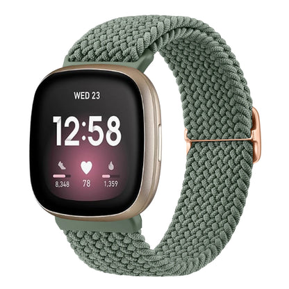 Sage Green Fitbit Versa 4, Versa 3, Sense 2 and Sense Stretch Braided Loop Band