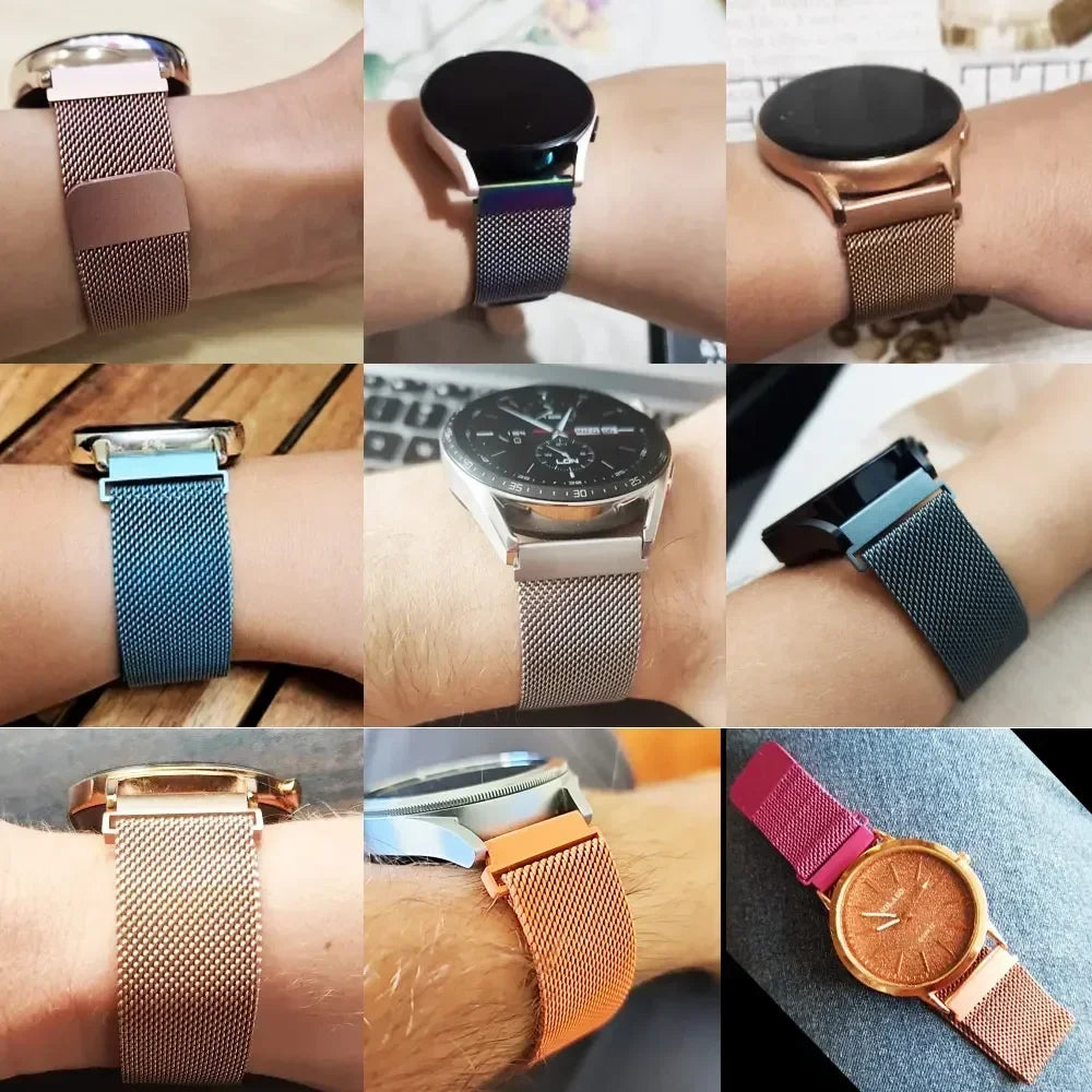 Polar Stainless Steel Milanese Mesh Band – mesh band finishes worn on wrists