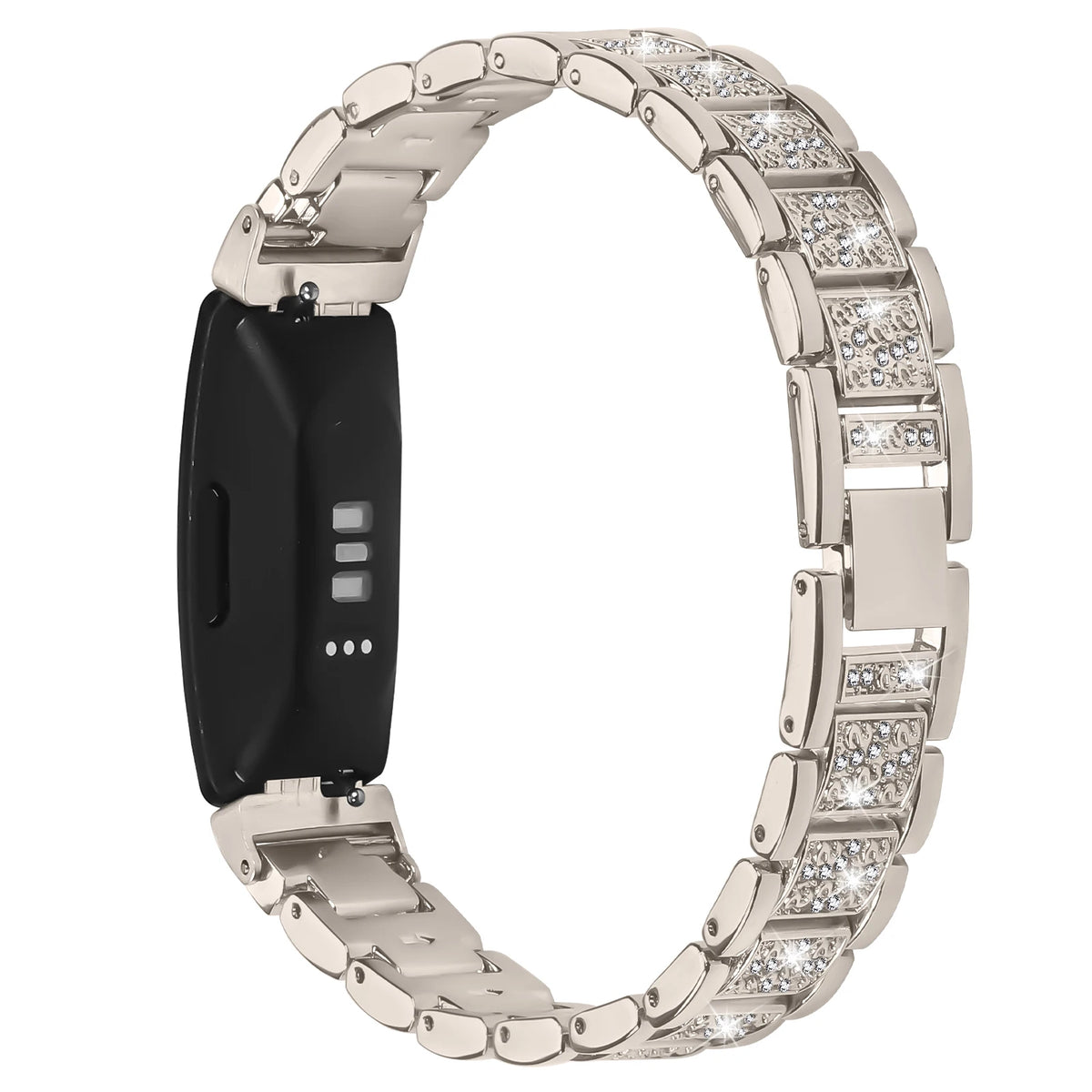 Starlight Fitbit Inspire 2, Inspire HR and Ace 3 Sparkling Panel Link Band