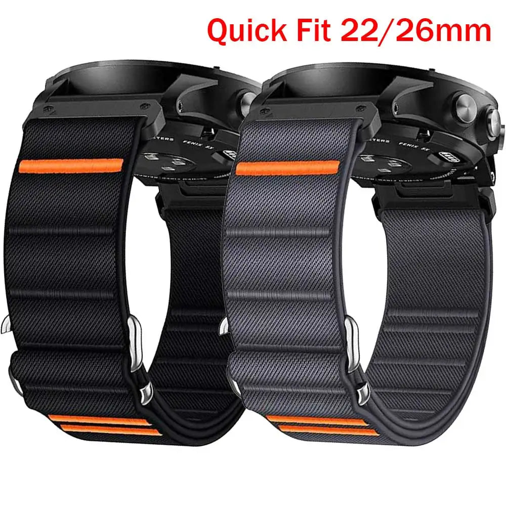 Garmin QuickFit 22/26mm Woven Nylon Band with S-Buckle